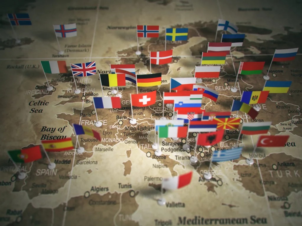 Mapa de la Unió Europea